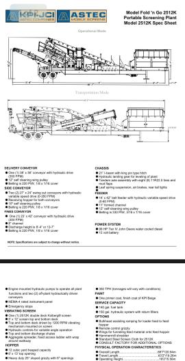 2014 Portable Screening Plant- Astec Fold N' Go 2512K (2 of 14)